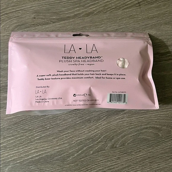 LA LA Pink Teddy Headband NIP - Picture 2 of 3